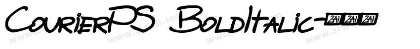 CourierPS BoldItalic字体转换